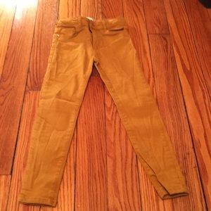 Zara girls mustard skinny jeans